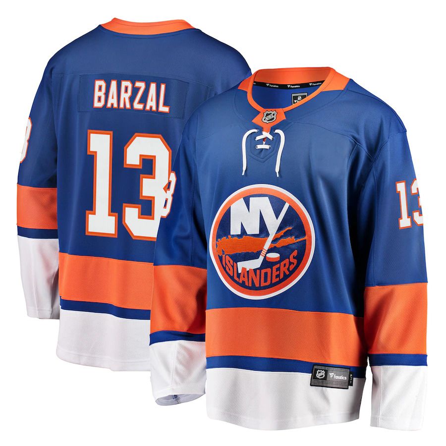 Men New York Islanders #13 Mathew Barzal Fanatics Branded Royal Home Premier Breakaway Player NHL Jersey